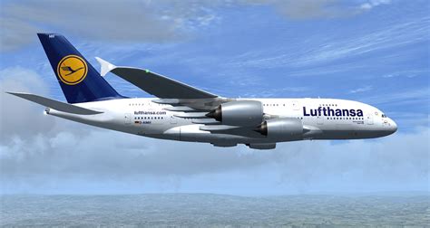fsx a380|Lufthansa Airbus A380.
